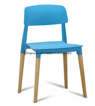 Креативный модный офисный компьютерный стул на одного человека с пластиковым стулом из натурального дерева (M-X3401)